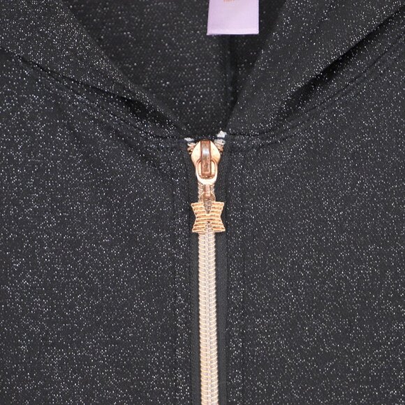 SAVAGE X FENTY Sleep & Shine Hooded Onesie Shimmery Black Caviar Size L - Picture 7 of 9